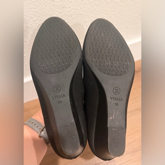 VIVAIA Tamia Wedge Pro Pump Wedge Almond Toe Black Size EU 39/US 8 - Picture 6 of 6
